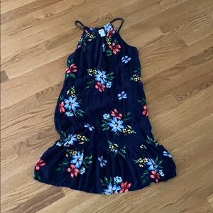 Girls Old Navy FlorL Dress Navy Blue